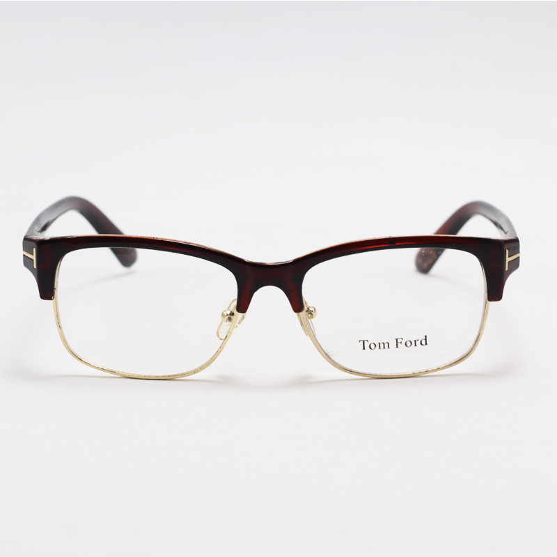 Tom Ford - 9515 - Golden Brown - Acetate - Metal - Rectangle - Eyewear