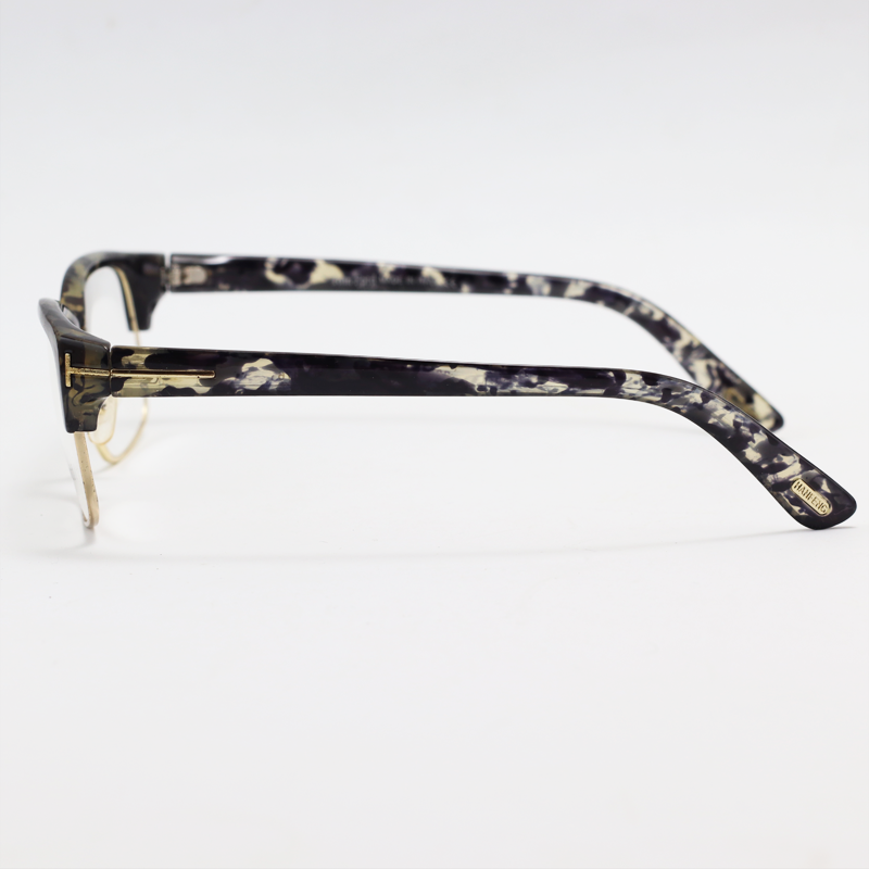 Tom Ford - Clubmaster - 9515 - Golden Black Tortoise - Acetate - Metal - Rectangle - Eyewear