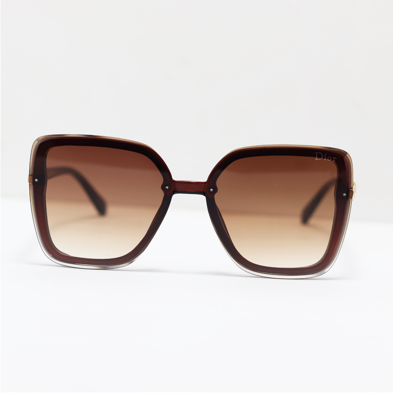 Dior - 338805 - Golden Brown - Rimless - Square - Acetate - Metal - Sunglasses -