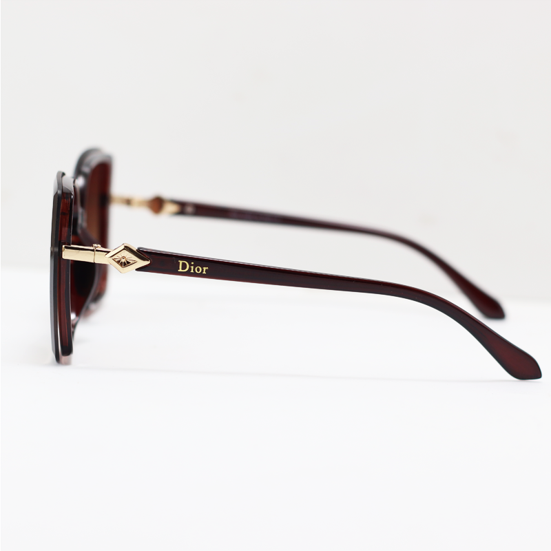Dior - 338805 - Golden Brown - Rimless - Square - Acetate - Metal - Sunglasses -