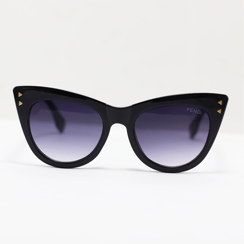 Fendi - 6822 - Black Purple - Cateye - Acetate - Sunglasses -