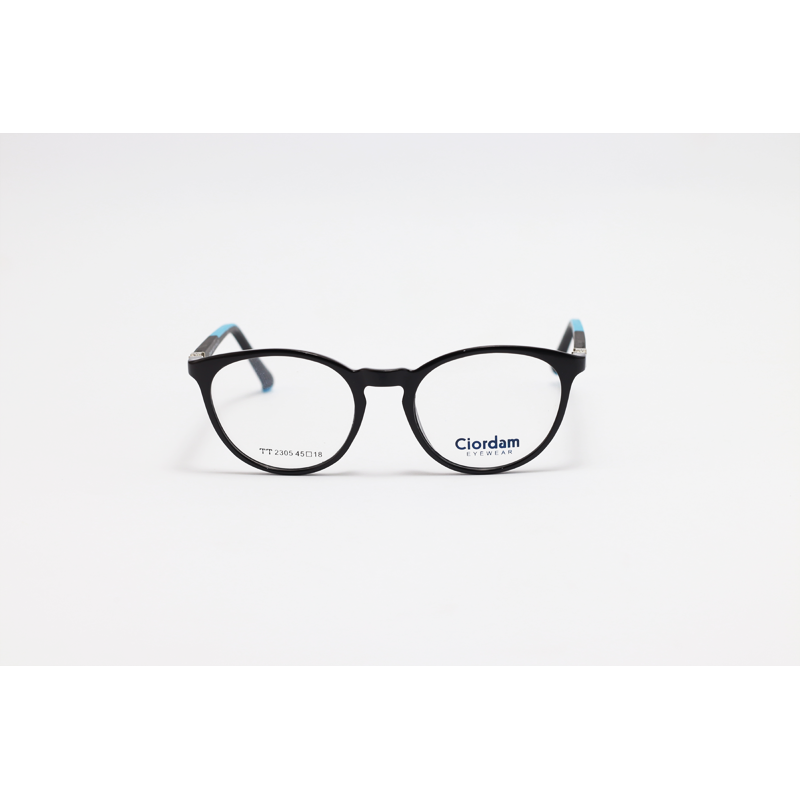 Ciordam - 2305 - Black Blue - Acetate - Oval - Kids - Eyewear