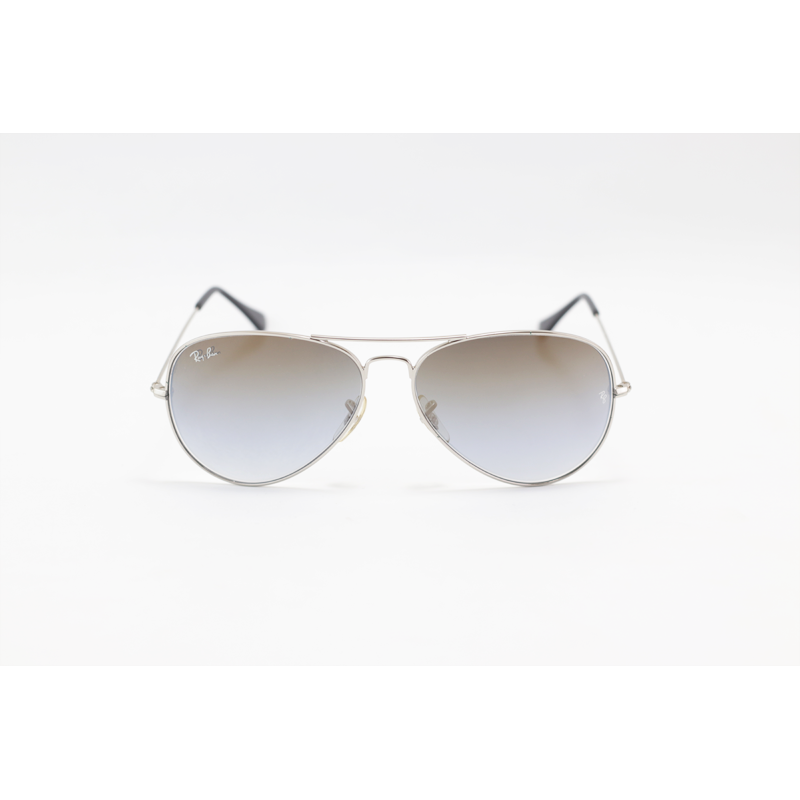Ray B – 3025 – Silver Brown Havana – Aviator – Metal – Sunglasses
