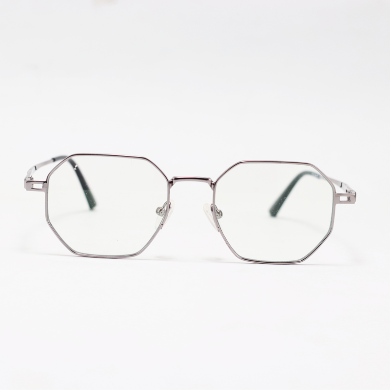 Silhouette – 8801 – Silver Black – Metal - Blue Cut -  Eyewear