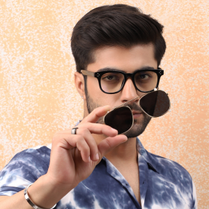 Dior - 9177 - Acetate – Black – Dual – Attachment – Blue Cut – Eye Wear – Sunglasses