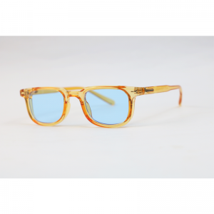 Moscot - 65037 - Orange Translucent - Acetate - Rectangle - Sunglasses