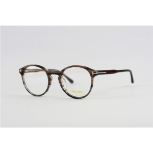 Tom Ford - 5428 - Brown Stripes - Acetate - Round - Eyewear
