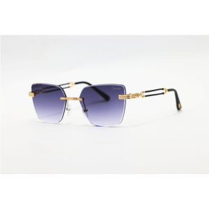 Cartier - 5549 - Golden Black Gradient - Metal - Rimless - Sunglasses