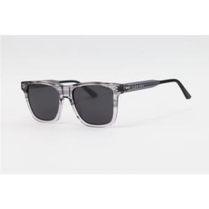 Calvin Klein - 5861 - Grey Stripe - Acetate - Rectangle - Polarized - Sunglasses