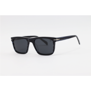 David Beckham - 1051 - Blue Stripe - Acetate - Rectangle - Polarized - Sunglasses