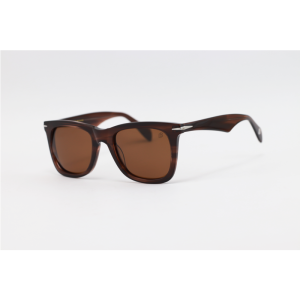 David Beckham - 7087 - Brown Horn - Acetate - Rectangle - Polarized - Sunglasses