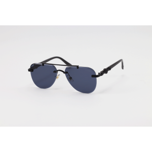 Cartier - 3161 - Black - Acetate - Metal - Rimless - Double Bridge - Aviator - Sunglasses