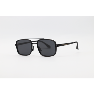 Porsche Design - 009 - Black - Metal - Rectangle - Polarized - Double Bridge - Sunglasses