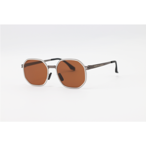 Porsche Design - 013 - Gun Brown - Metal - Hexagonal - Polarized - Sunglasses