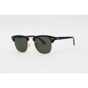 Ray B – 3016 - Golden Black  Green – Clubmaster – Polarized – Sunglasses