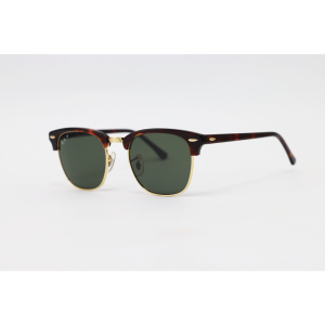 Ray B – 3016 - Golden Tortoise Green – Clubmaster – Polarized – Sunglasses