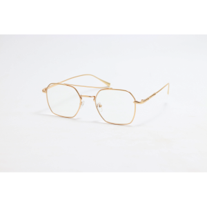 GM – 3545 – Golden – Metal - Blue Cut - Rectangle – Double Bridge – Eyewear