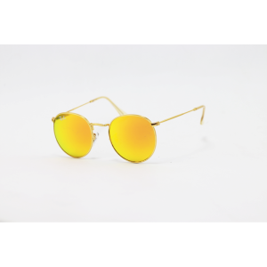 Ray B - 3447 - Golden Mercury - Metal - Round - Sunglasses