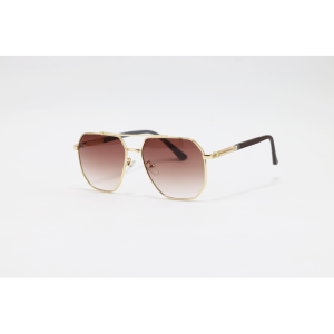Gucci - 7009 - Golden Brown Gradinet - Acetate - Metal - Double Bridge - Aviator - Sunglasses