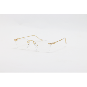 Dita - 01091 - Golden - Metal - Blue Cut - Rimless - Rectangle - Eyewear
