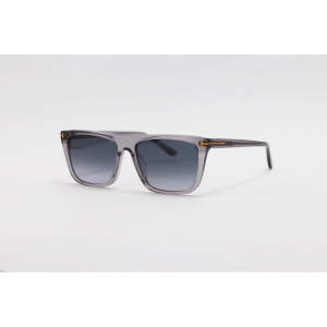 Tom Ford - ASLAN - 1175 - Grey Translucent - Acetate - Rectangle - Sunglasses