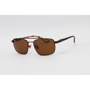 Ray B - 3715 - Tortoise Brown - Metal - Double Bridge - Rectangle - Sunglasses