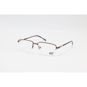 Mont Blanc - 66031 - Brown - Metal - Half Rim - Rectangle - Eyewear