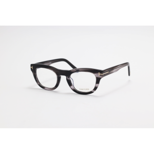 Tom Ford - 5873 - Grey Stripes - Acetate - Oval - Eyewear