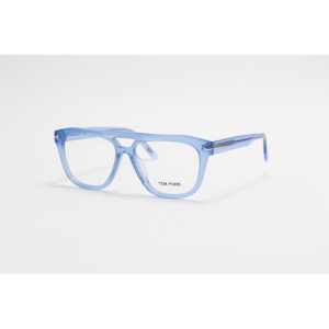 Tom Ford - 6024 - Blue Translucent - Acetate - Rectangle - Double Bridge - Eyewear