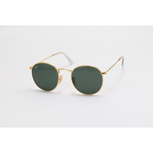 Ray B - RB3447 - Golden Green - Metal - Round - Sunglasses