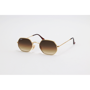 Ray B - RB3556 - Golden Brown Gradient - Metal - Octagonal - Flat Lens - Sunglasses