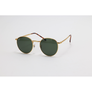Ray B - RB3637 - Golden Green - Metal - Round - Sunglasses