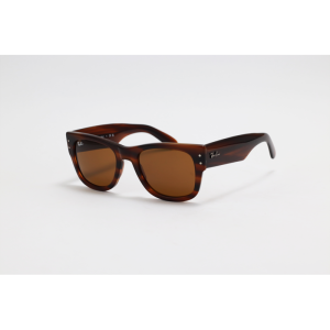 Ray B - RB0840S - MEGA WAYFARER - Stripes Brown - Acetate - Rectangle - Sunglasses