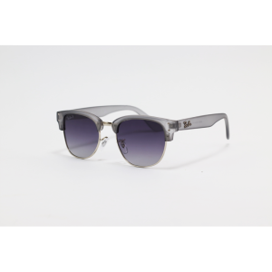 Ray B - 0504 - Grey Translucent Purple Gradient - Clubmaster Reverse - Acetate - Metal - Polarized - Sunglasses