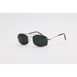 Ray B - 3710 - Ferrari - Silver Black - Metal - Rectangle - Double Bridge - Sunglasses
