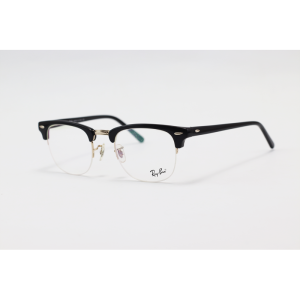 Ray B – 5201 – Silver Black - Clubmaster – Acetate - Metal - Half Rim – Eyewear