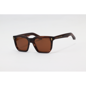 Hugo Boss - 9601 - Brown Horn - Acetate - Rectangle - Polarized - Sunglasses