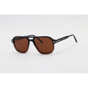 Tom Ford - 5922 - Black Brown - Acetate - Aviator - Polarized - Sunglasses