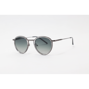 Gucci - 013 - Gun Green Gradient - Metal - Polarized - Double Rim - Oval - Sunglasses