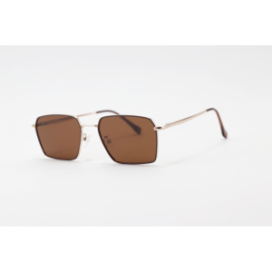 Gucci - 023 - Golden Brown - Metal - Rectangle - Polarized - Sunglasses