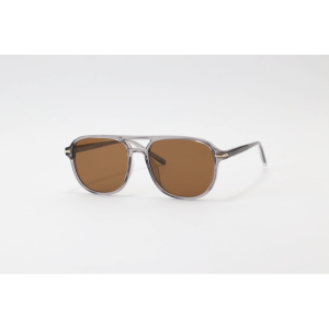 David Beckham - 6253 - Grey Translucent Brown - Acetate - Aviator - Sunglasses