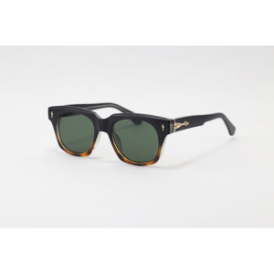 JMM - 9883 - Black Tortoise Green - Acetate - Square - Sunglasses