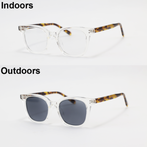 Gentle Monster - 10452 - Translucent Tortoise - Acetate - Transition - Blue Cut - Square - Eyewear