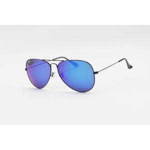 Ray B – 3025 – Black Blue Mercury – Aviator – Metal – Sunglasses