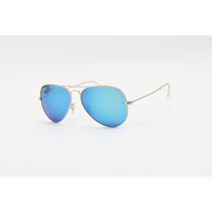 Ray B – 3025 – Golden Copper Blue Mercury – Aviator – Metal – Sunglasses