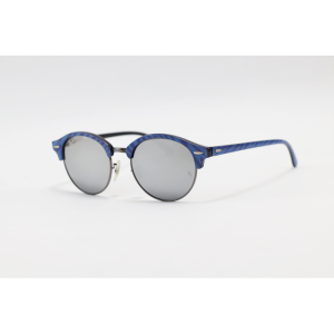 Ray B - 4246 - Blue Silver Mercury - Acetate - Metal - Club Round - Sunglasses