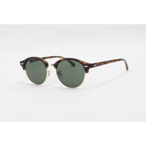 Ray B - 4246 - Tortoise Golden Green - Acetate - Metal - Club Round - Sunglasses