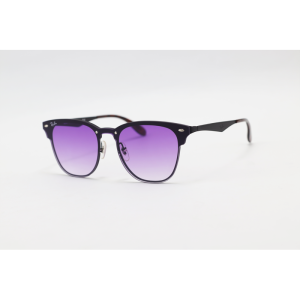 Ray B - Blaze Clubmaster - RB 3576 - Black Purple Gradient - Metal - Single Lens - Sunglasses