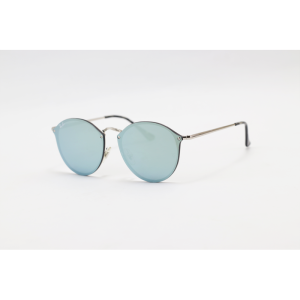 Ray B - Blaze Round - RB 3574 - Silver Green Mercury - Metal - Sunglasses