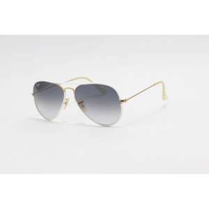 Ray B – 3025 – Golden White Black Gradient – Aviator – Metal – Sunglasses